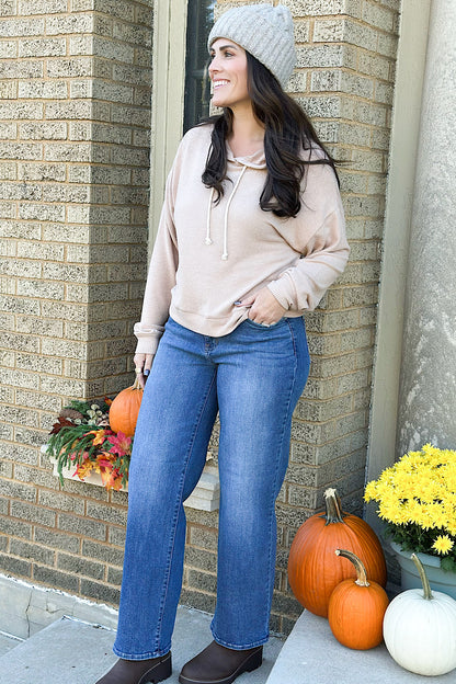 So Good Brushed Knit Hooded Sweater