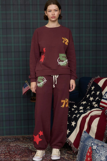 Sports Club Graphic Patch Sweatshirt