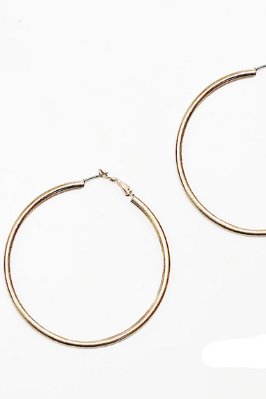 Worn Gold Hoop Earrings