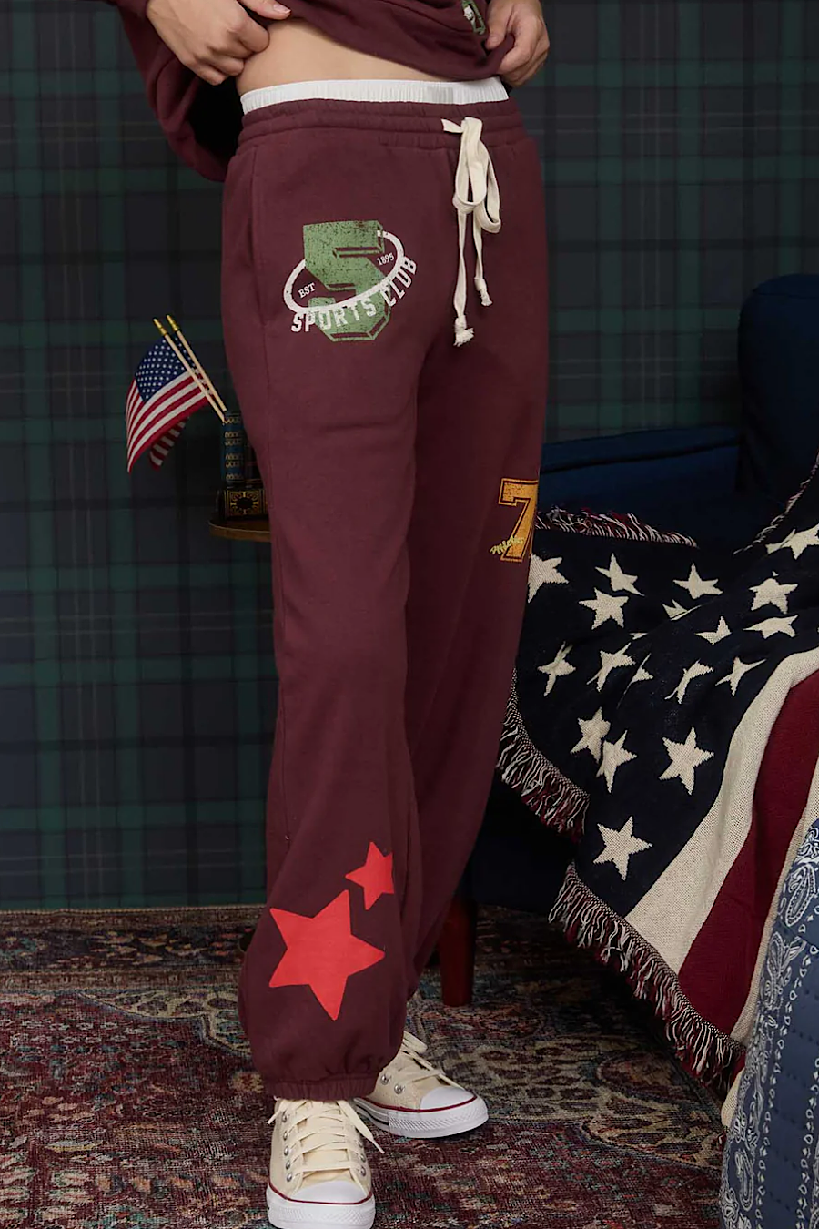Sports Club Graphic Patch Jogger Sweatpants