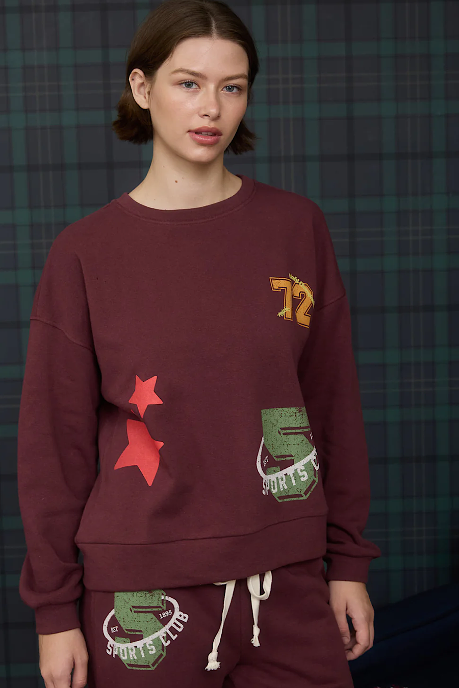 Sports Club Graphic Patch Sweatshirt