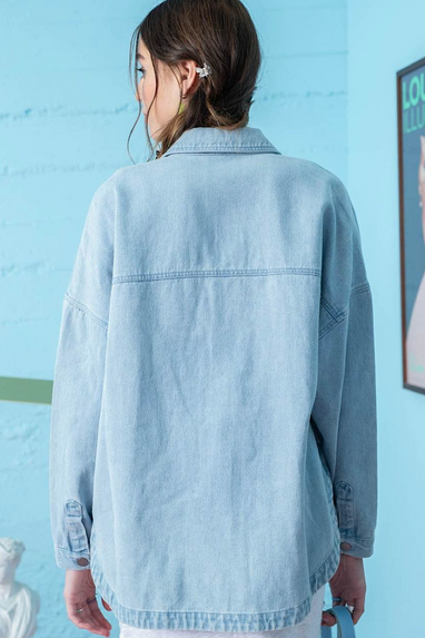 Crisp Air Denim Shacket Shirt