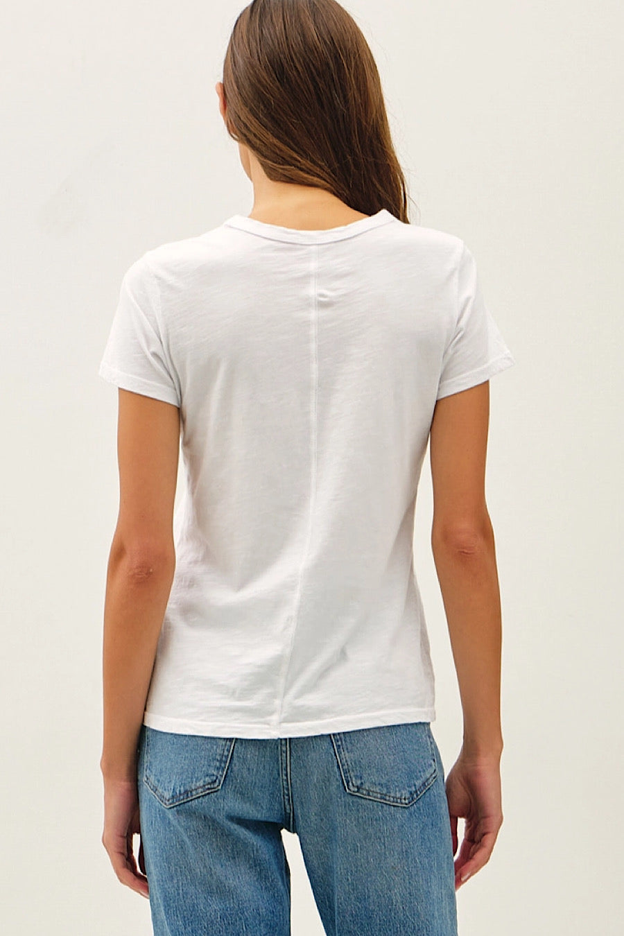Crew Cotton Slub T-Shirt in White