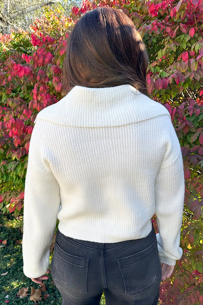 In the Spirit Knit Collared Sweater Cardigan