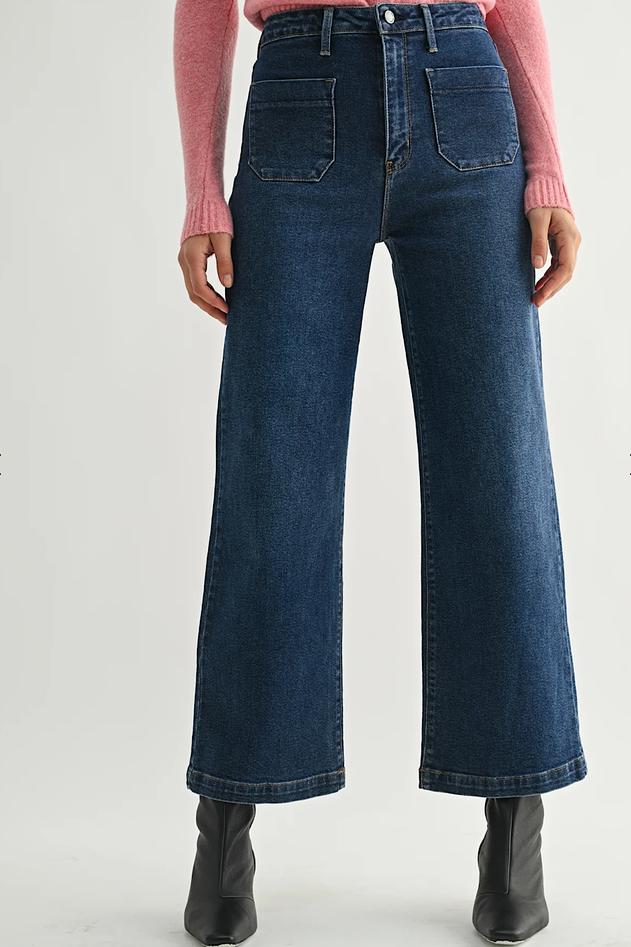 The Sailor Patch Pocket Wide Leg Jeans