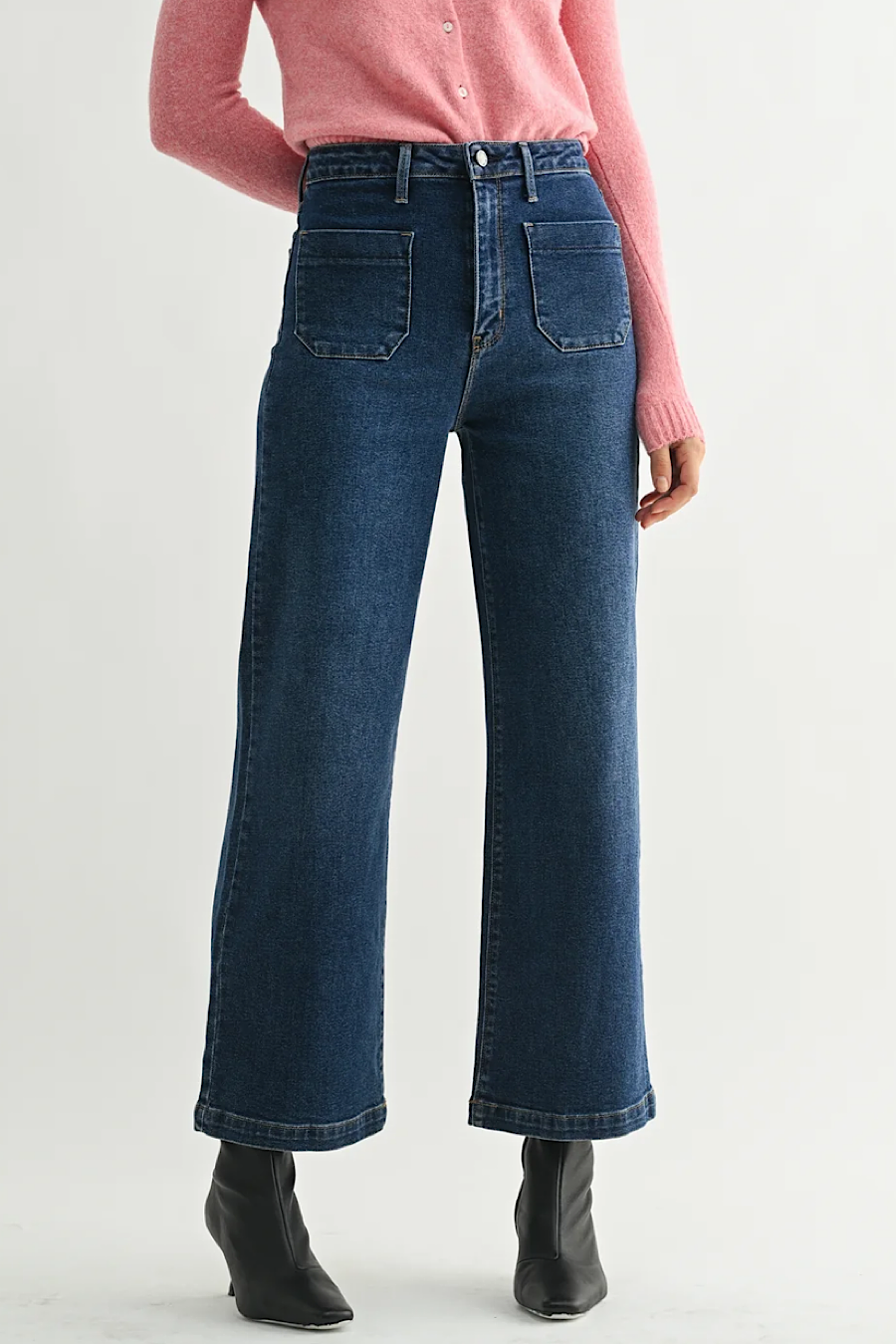 The Sailor Patch Pocket Wide Leg Jeans