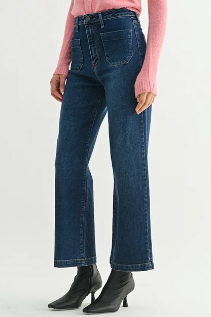 The Sailor Patch Pocket Wide Leg Jeans