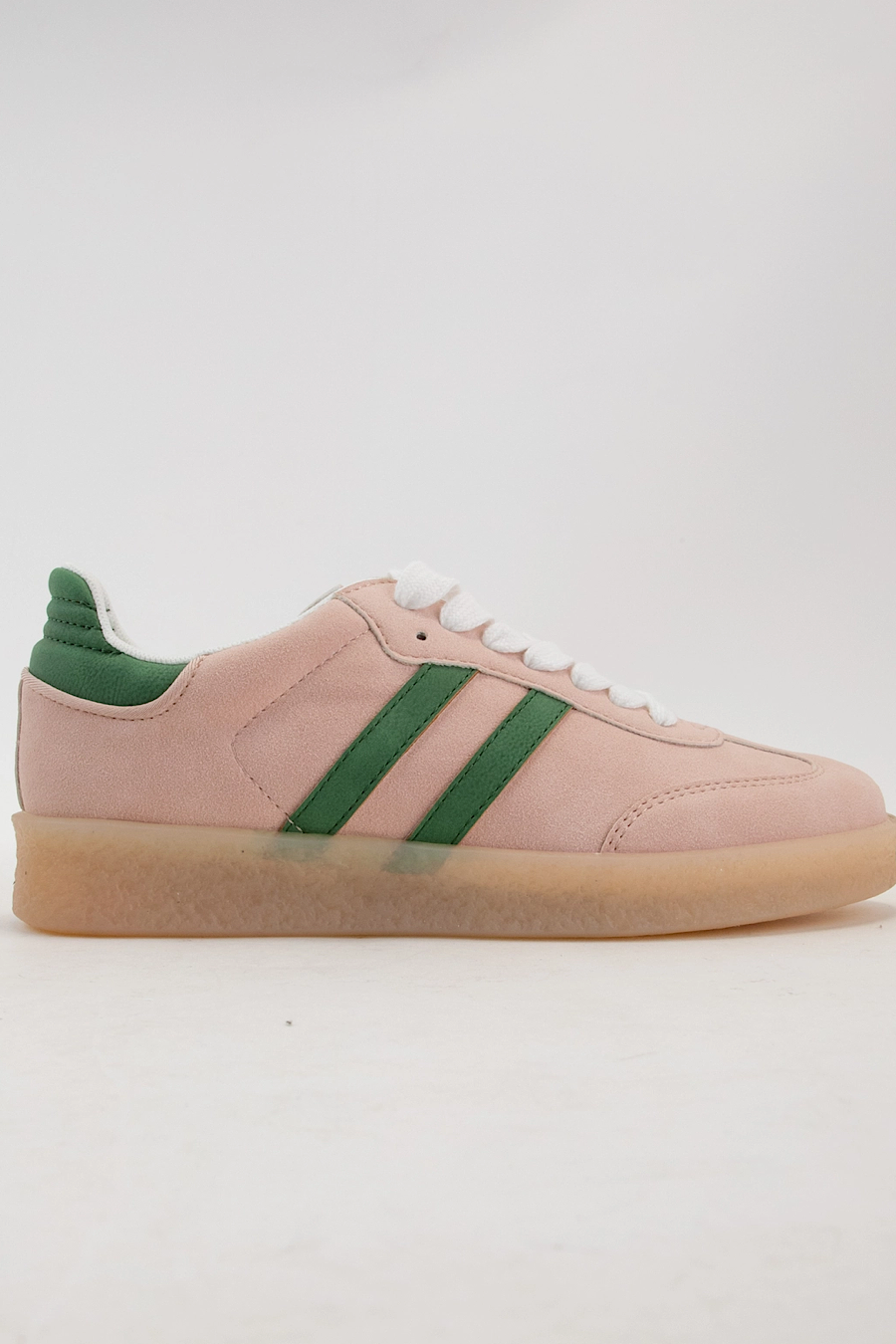 Christi Double Side Green Stripe Sneakers Pink