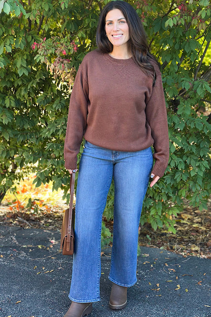 Slow Mornings Pullover Sweater Chestnut