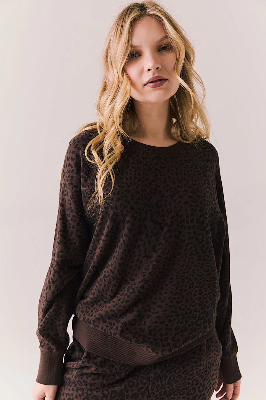 Chaser Brand Mission Valentine Leopard Sweatshirt