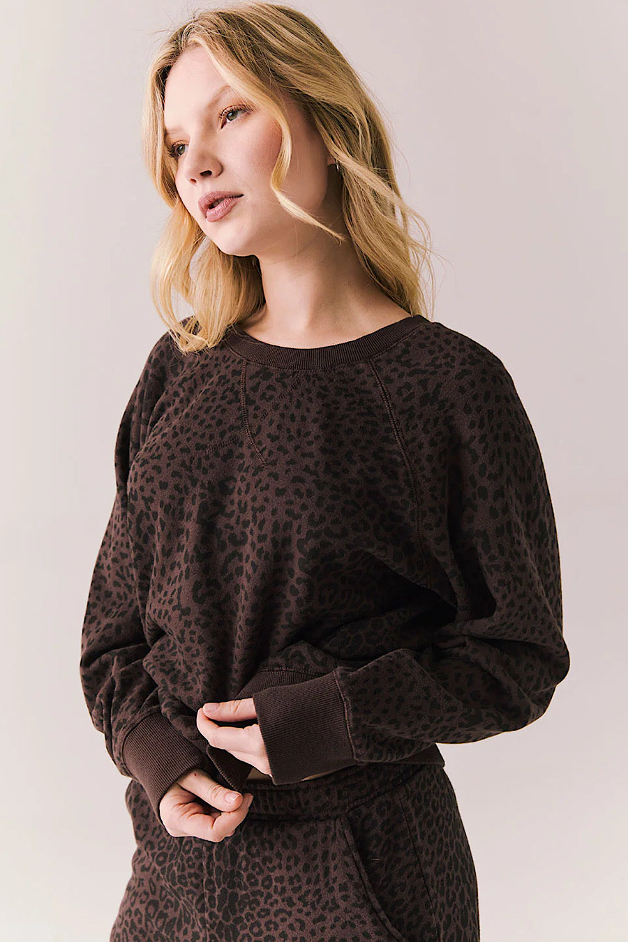 Chaser Brand Mission Valentine Leopard Sweatshirt