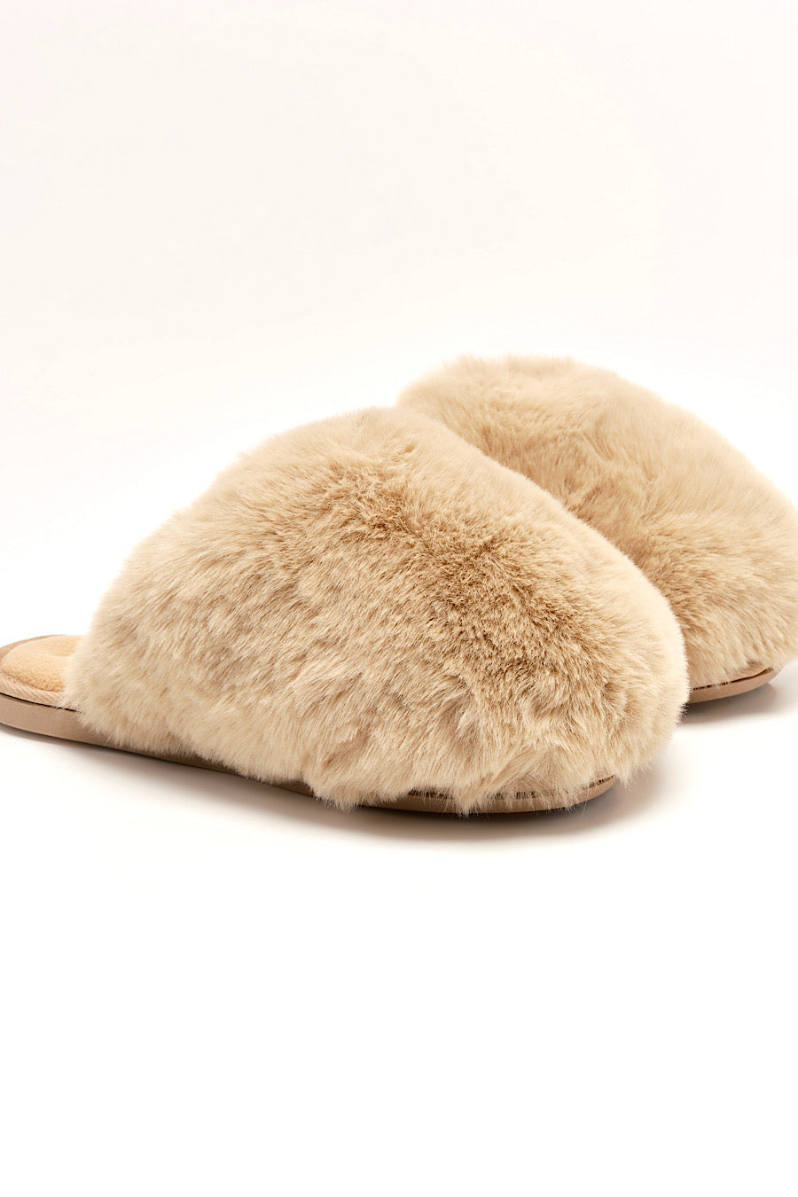 Free People Snowball Fur Slippers