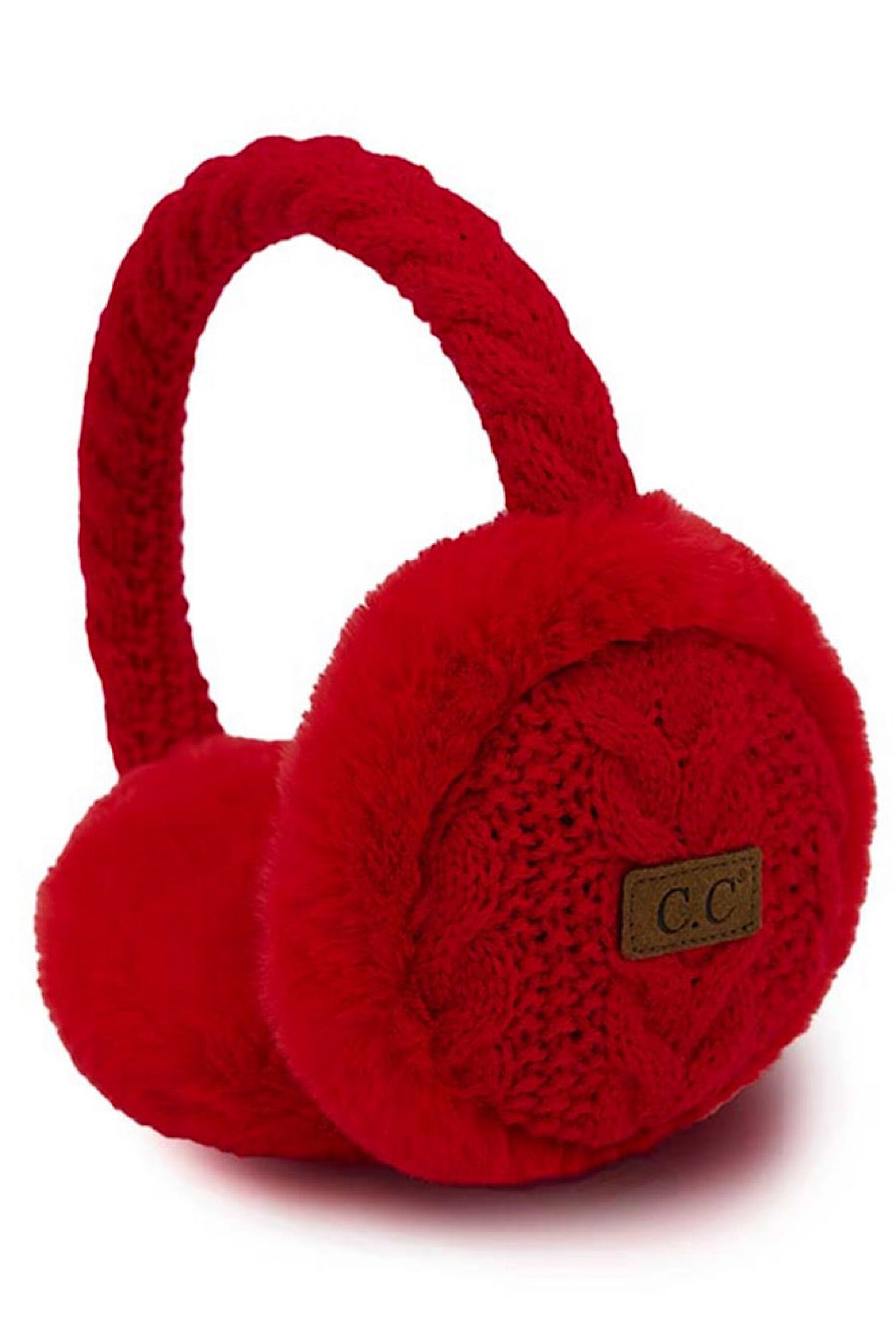 CC Cable Knit Fur Earmuffs in Several Colors!