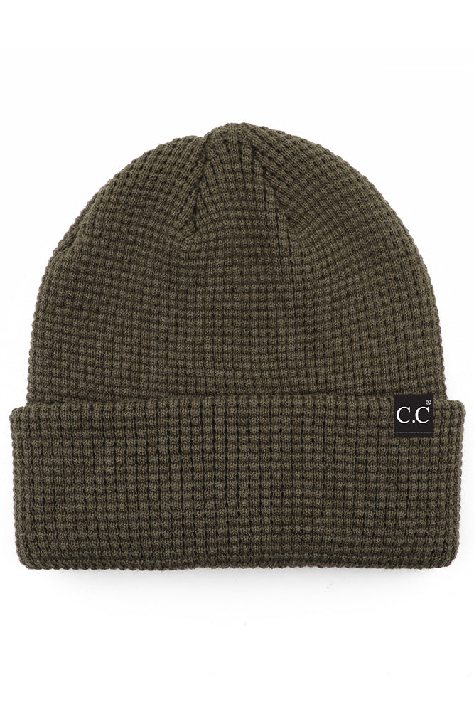CC Slouchy Waffle Knit Beanie Hat in Several Colors!