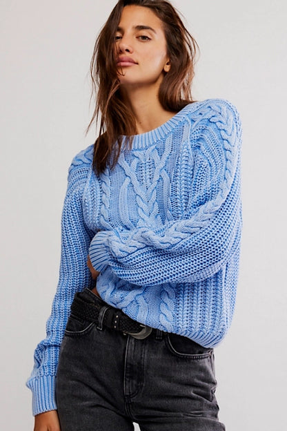 Free People Frankie Cable Sweater