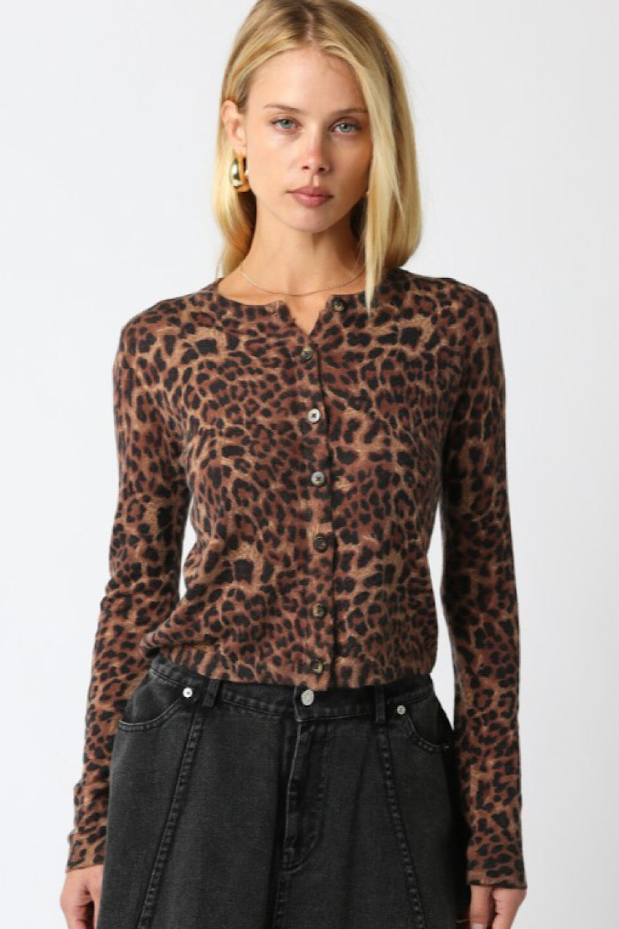 Christine Leopard Lightweight Cardigan Top