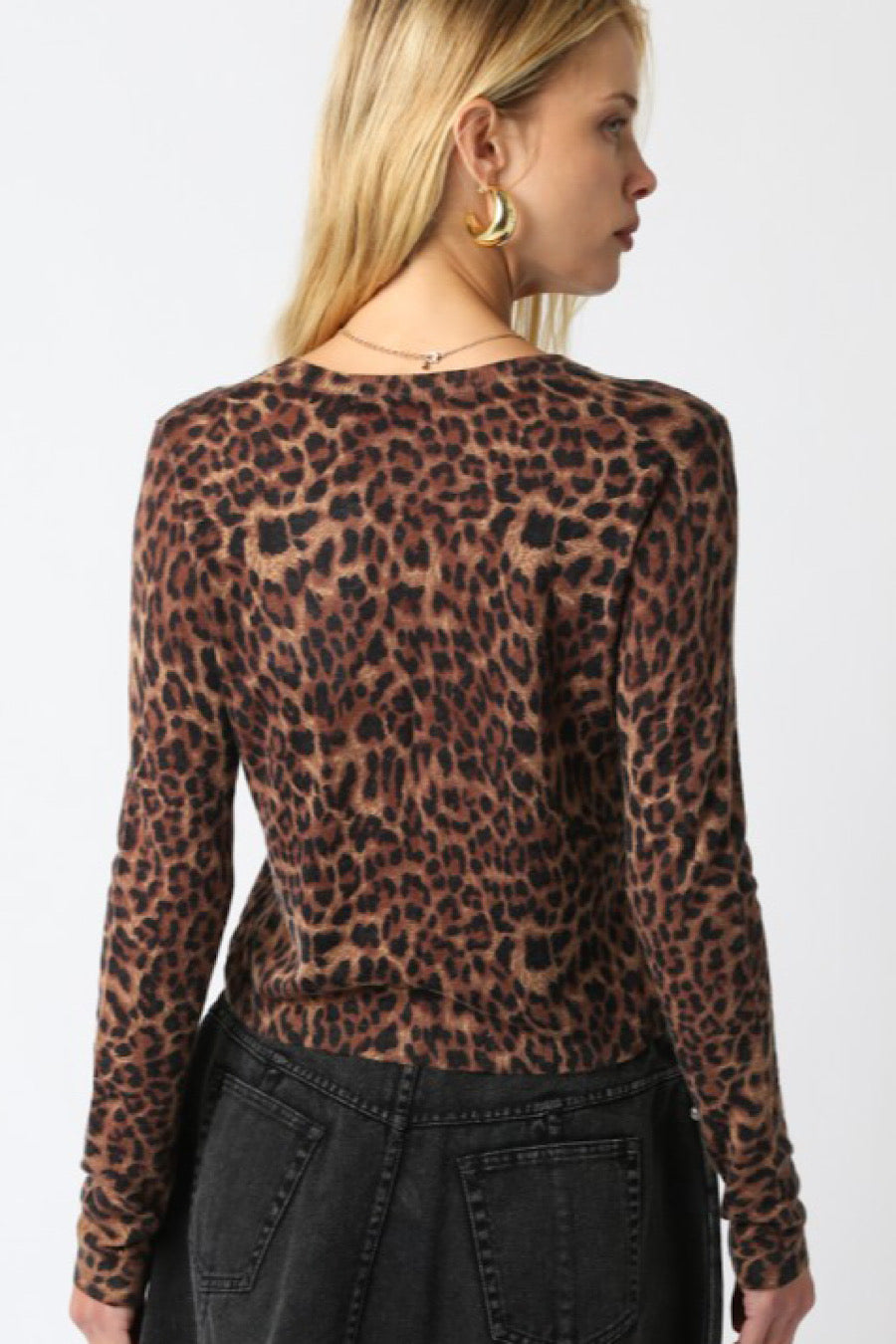 Christine Leopard Lightweight Cardigan Top