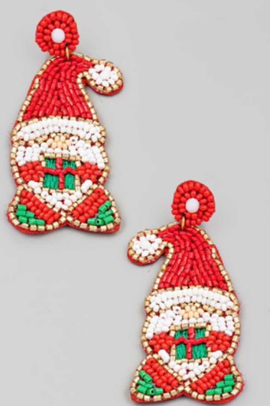 Christmas Beaded Santa Earrings