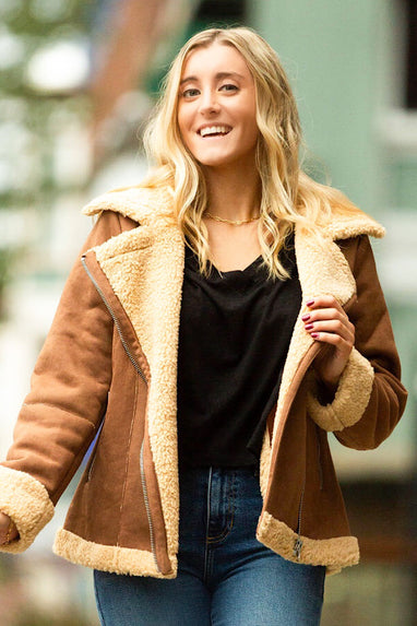 Lainey Shearling Jacket Camel