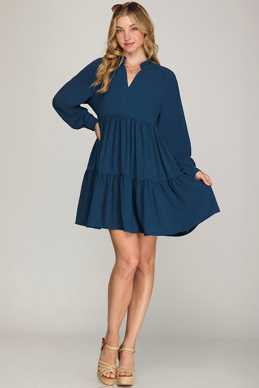 Be Teal My Heart Tiered Dress
