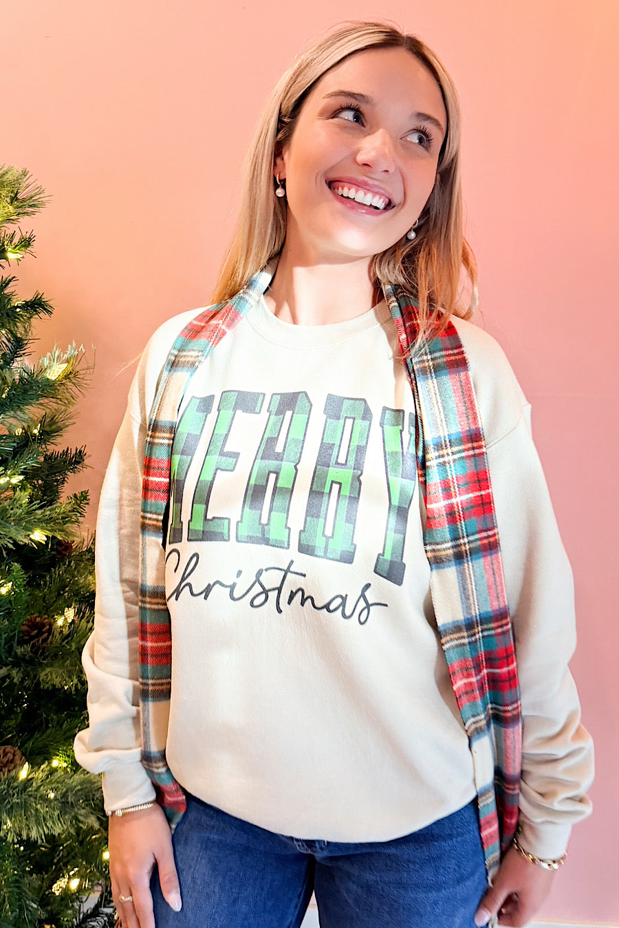 Buffalo Plaid MERRY Christmas Sweatshirt
