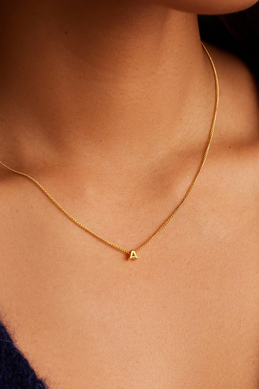 Gorjana Wilder Mini Alphabet Necklace Gold