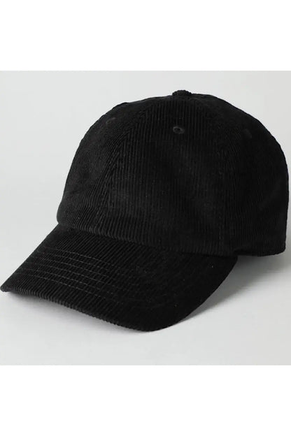 Corduroy Adjustable Baseball Hat in Several Colors