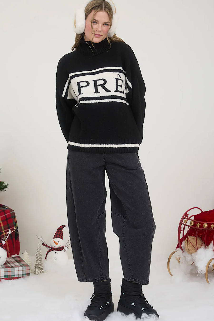 APRÉS Ski Turtleneck Sweater Black