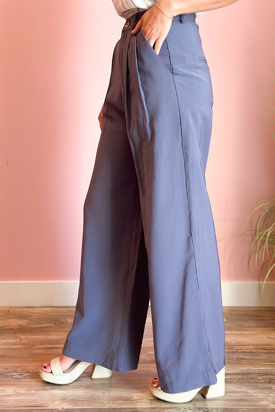 Slate Blue Lightweight Trouser – Macade