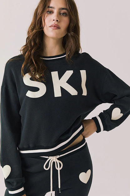 Chaser Brand Ramone Ski Heart Sweatshirt