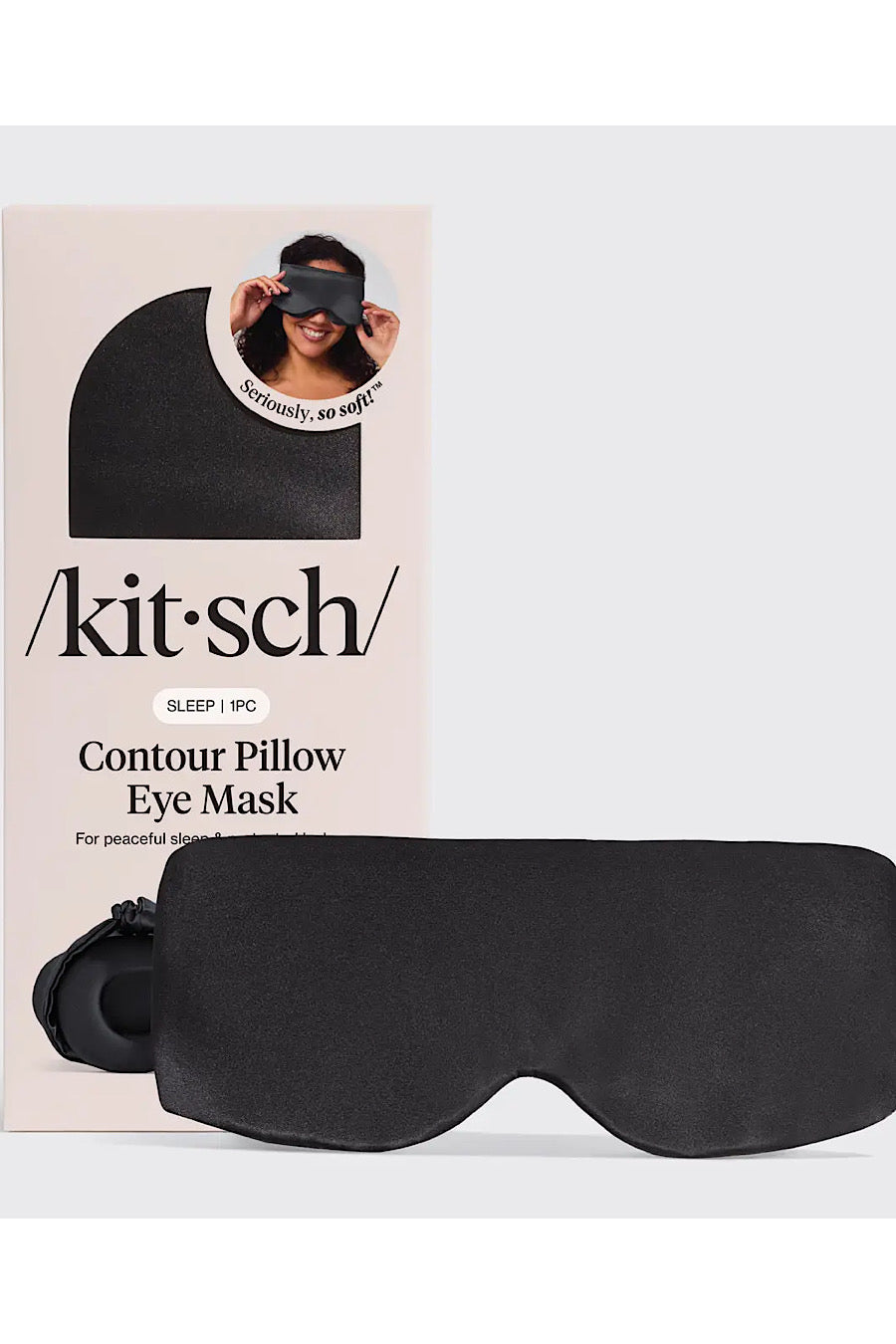 Kitsch Contour Pillow Eye Mask in Blush or Charcoal