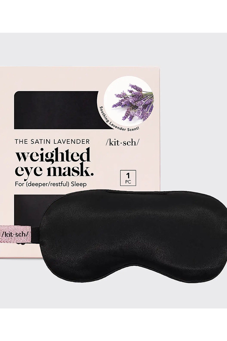 Kitsch Lavender Weighted Satin Eye Mask