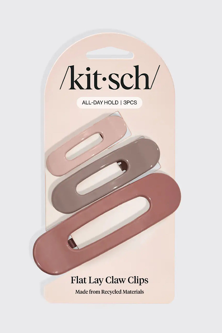 Kitsch 3pc Flat Lay Hair Claw Clip Set Terracotta