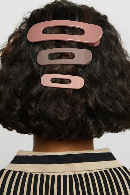 Kitsch 3pc Flat Lay Hair Claw Clip Set Terracotta