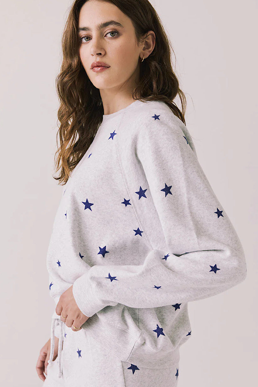 Chaser Brand Festive Stars Pullover Sweatshirt