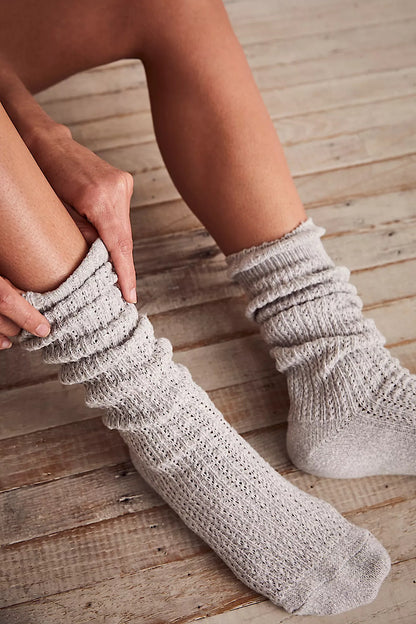Free People Slouchy Staple Socks Expresso or Grey
