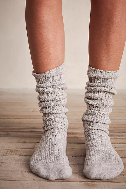 Free People Slouchy Staple Socks Expresso or Grey