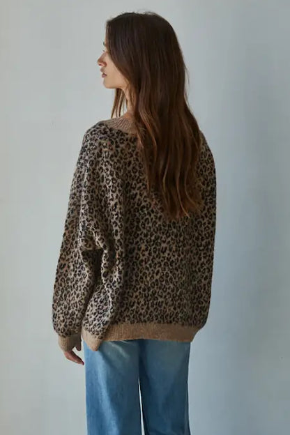 Juliette Leopard Print Cardigan Sweater