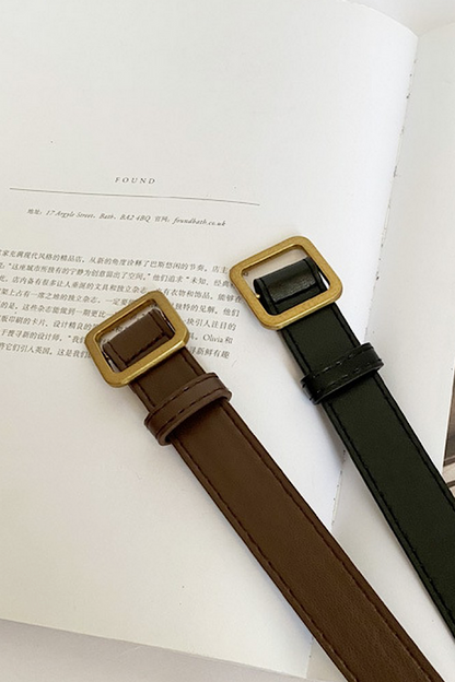 No Holes Retro Belt in Black or Brown