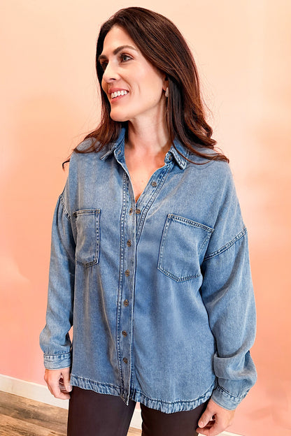 Louisiana Denim Button Down Shirt