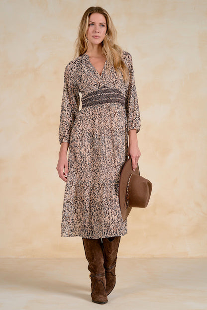 Pathway Printed Midi Boho Dress