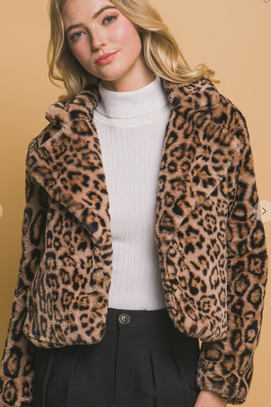 On the Prowl Leopard Faux Fur Jacket