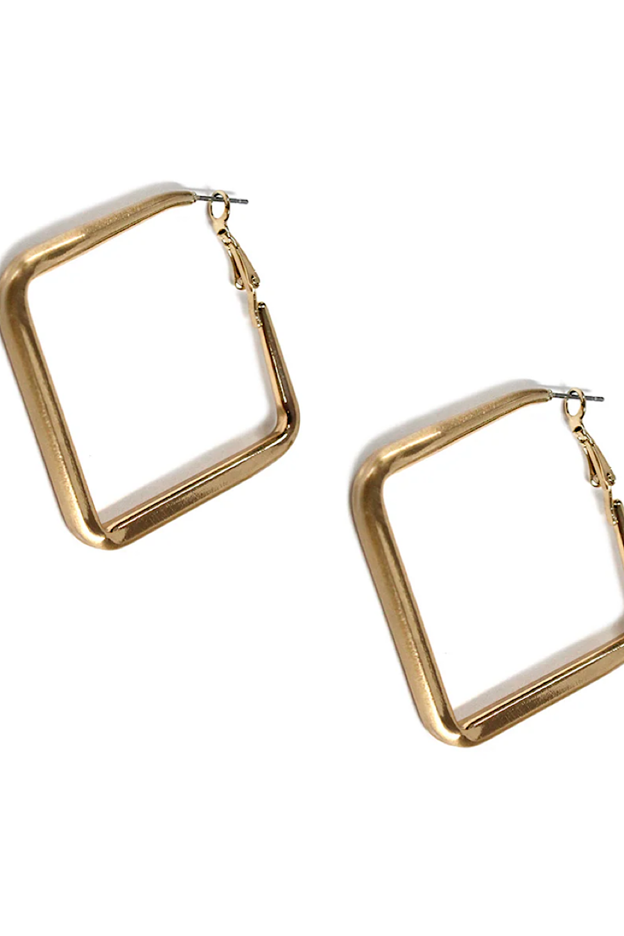 Gold Square Earrings