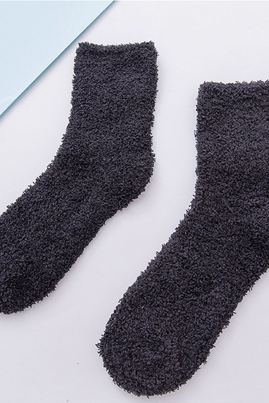 Solid Fuzzy Socks in 7 Colors!