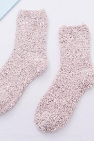 Solid Fuzzy Socks in 7 Colors!