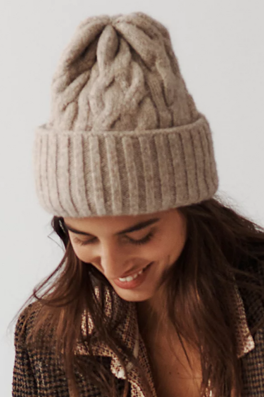 Free People Coastline Beanie Hat in Fawn or Charcoal