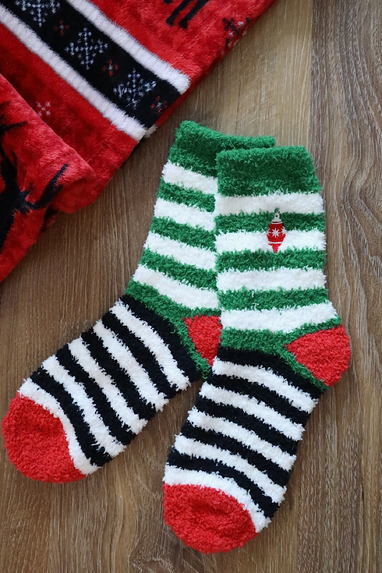 Christmas Pattern Fuzzy Socks