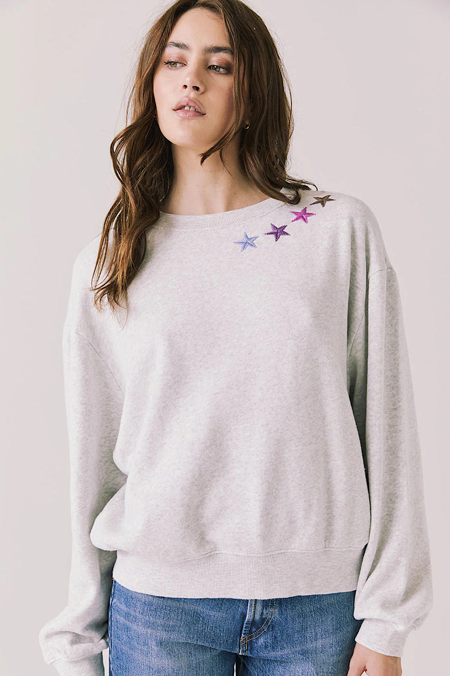 Chaser Brand Star Chainstitch Sweatshirt