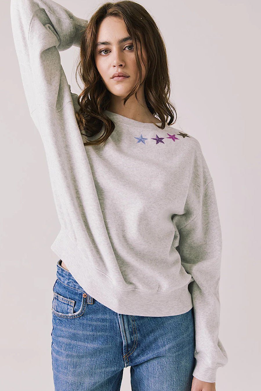 Chaser Brand Star Chainstitch Sweatshirt