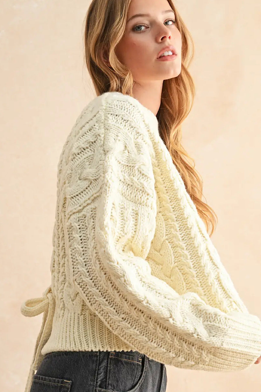 Carried Away Braided Back Sweater